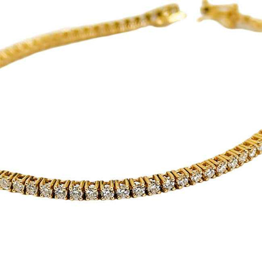 Pulsera en oro rosa riviere de diamantes talla brillante 1,90cts.