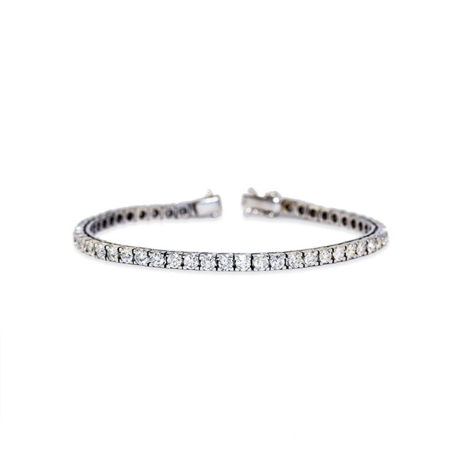 Riviere-Armband aus Weißgold mit Diamanten im Brillantschliff von 3,13 ct.