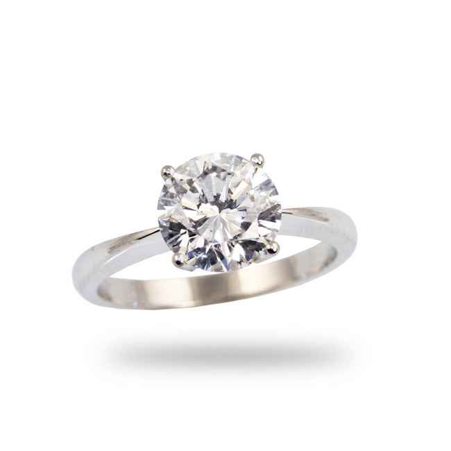 Anillo de compromiso diamante 0.90 en oro blanco